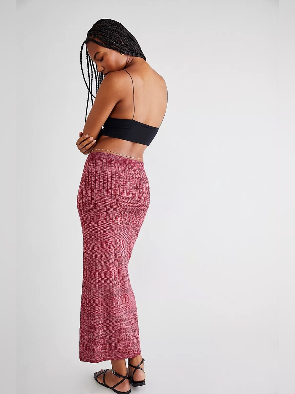 Free People Beach To Night Midi Swit Skirt